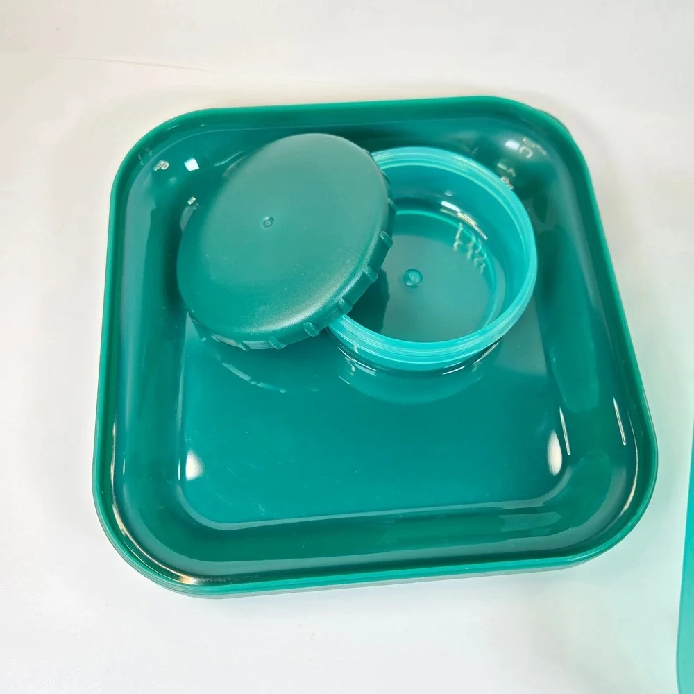 Aladdin Teal Aqua 24oz Lunch Box Food Storage Container with Dressing Cup Tray